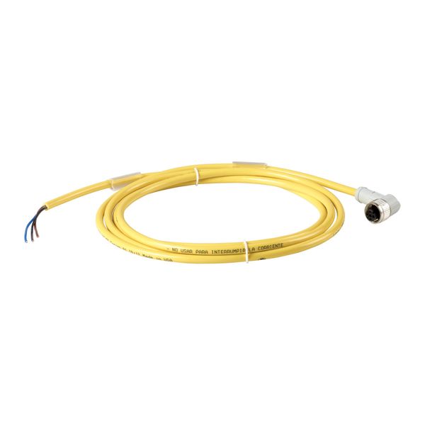 CSDR4A3CY2202 Connection cable, 4p/3Ltg, DC current, coupling m12 angled, open end, L=2m image 3
