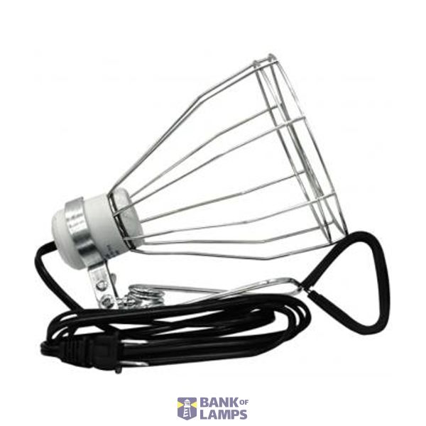 Clamp Heat Lamp Fixture, Steel Cage Wire, Max 150W image 1