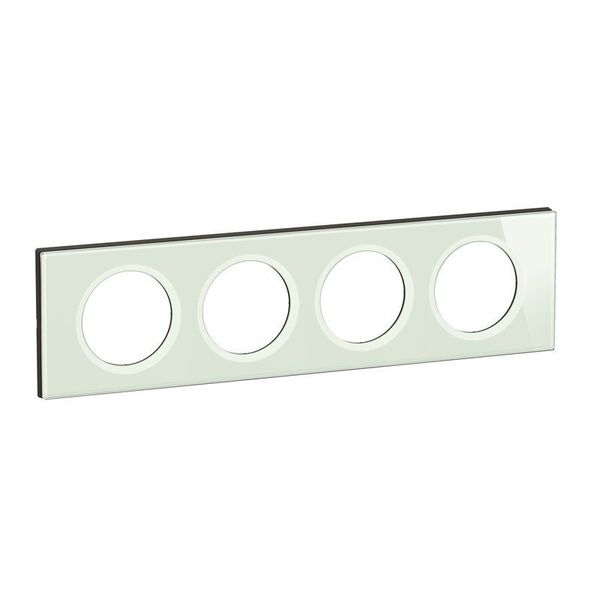 PLATE 4 GANG OPAL WHITE GLASS image 2