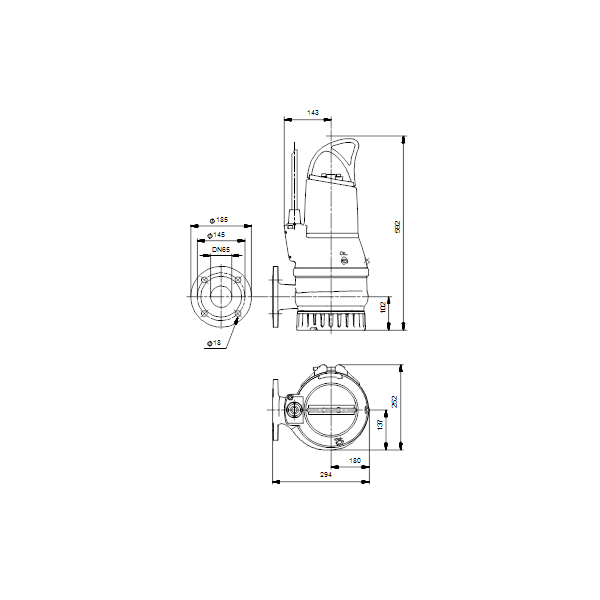 Drainage sewage pump DP10.65.26.2.50B 3x400V 50Hz image 3