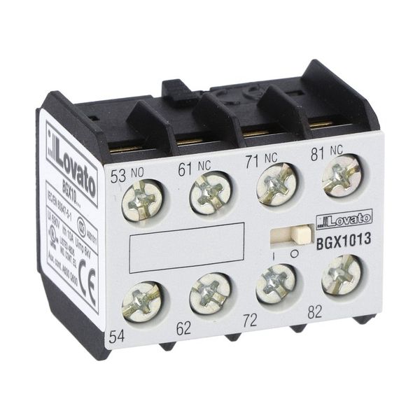 Auxiliary contact, screw terminals, for BG... series mini-contactors, 1NO+3NC image 1