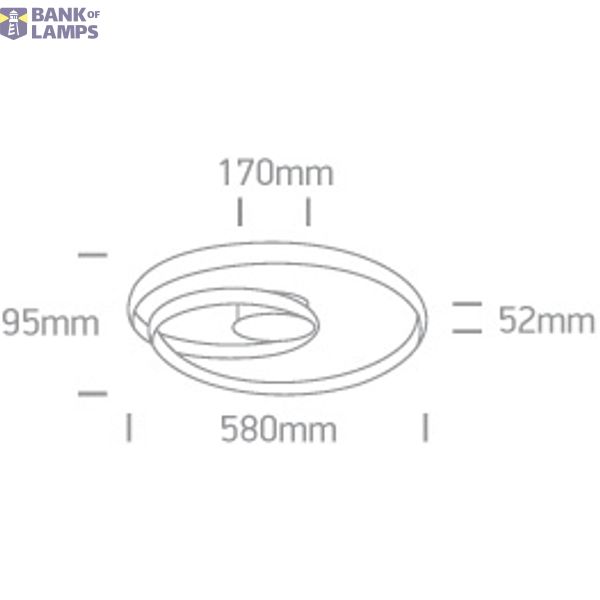 WHITE LED CEILING LAMP 30W WW IP20 230V image 2