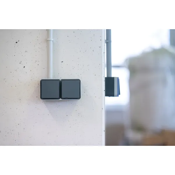 CUBYKO LIGHT WALL BUTTON IP55 WHITE image 1