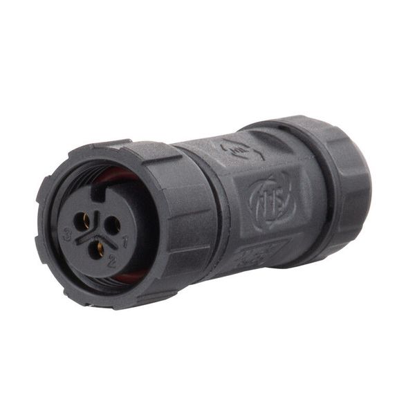 Connector - socket, IP67, soldering, M12, 3-pin image 1