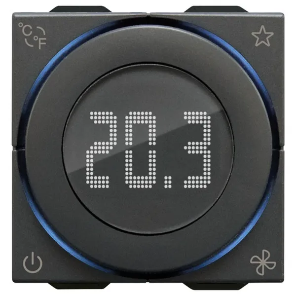 IoT dial thermostat FAN 2M CarbonMatt image 1