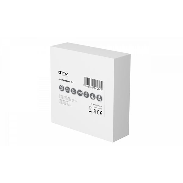 Cover plate for pendant luminaires, 80x80x30mm, aluminum, black image 2