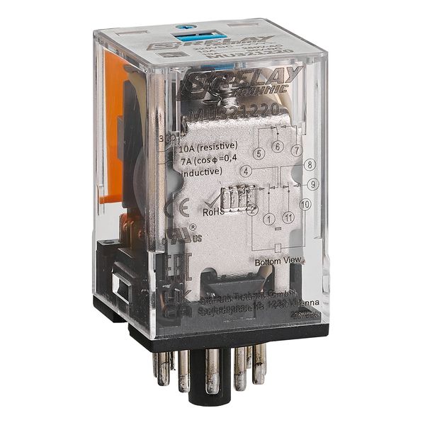 Plug-in Relay, 11 pin, 3 CO, 220VDC, 10A image 1
