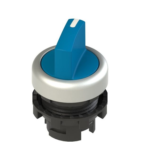 Illuminated short handle selector, 2 positions blue with marking image 1
