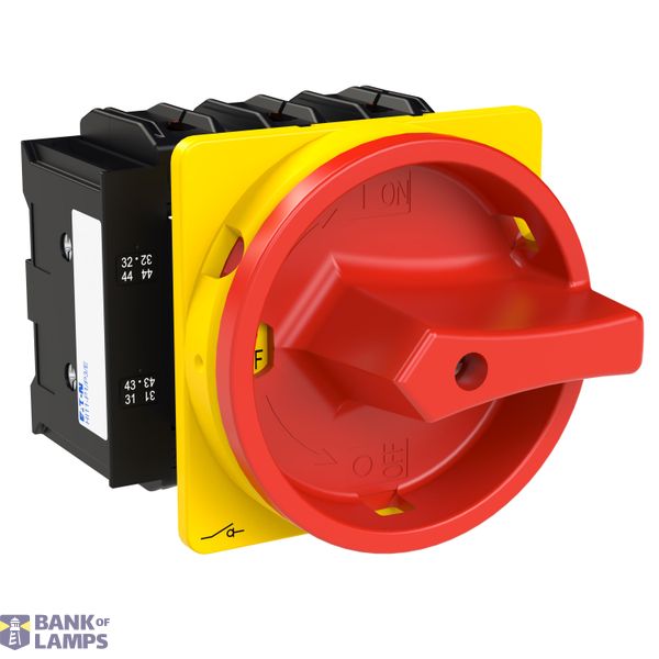 P3 Main switch, 80 A,Flush mounting, 3 pole, Form EA/SVB, Red, Door co image 3