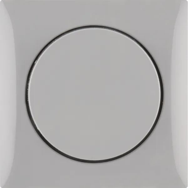 Dimmer, rotatable with reg. with button and frame, Integro Flow, gray, gloss image 1