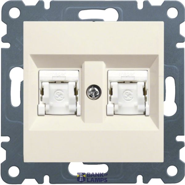 data socket 2XRJ45-CAT.5E UTP-cream.WL2121 image 1