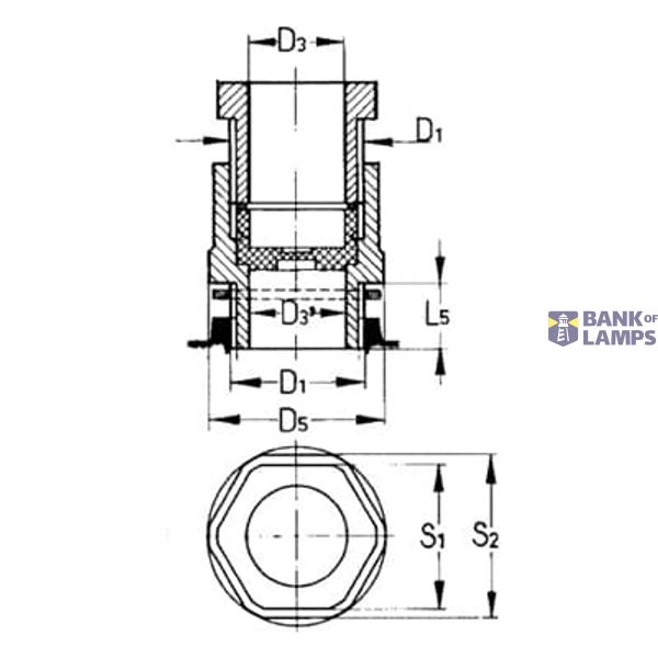 APACC851051 GLAND PG21 POLYCARBONATE ; APACC851051 image 3
