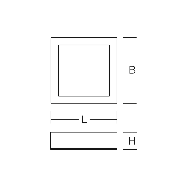 TOLEDO FLAT+ square, 8...15 W, 1050...2100 lm, 830, 840, white, on/off image 4