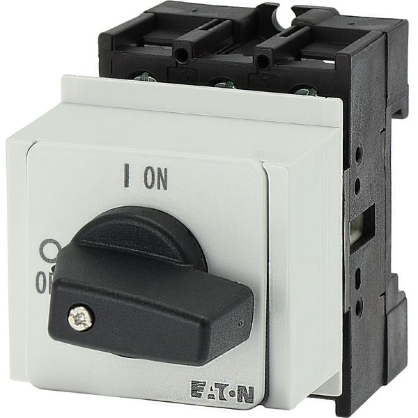P1-32/IVS/N On-Off switch, P1, 32 A, service distribution board mounting, 3 pole + N, with black thumb grip and front plate image 3