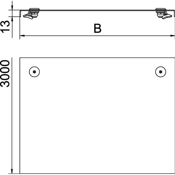 DRL 150 FT SO Cover with turn buckle for cable tray and ladder 150x3000 image 2