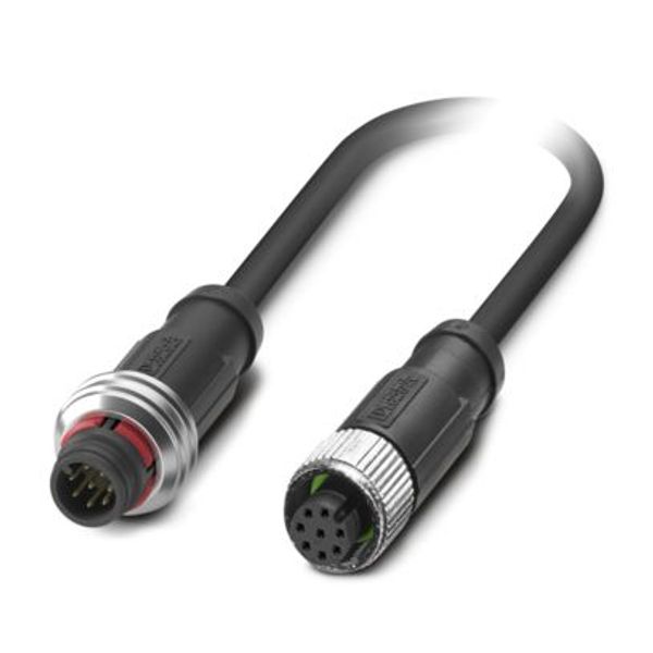 SAC-8P-P12MS/ 0,3-PUR/M12FS - Sensor/actuator cable image 1