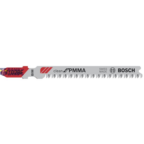 Jigsaw blade T 102 BF Clean for PMMA 5 pcs. image 1