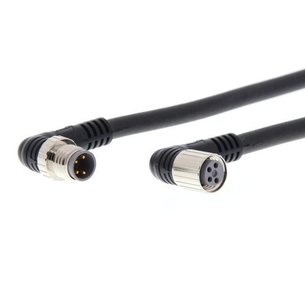 Cable with connectors on both cable ends, M8 right-angle socket (femal XS3W5018F image 2