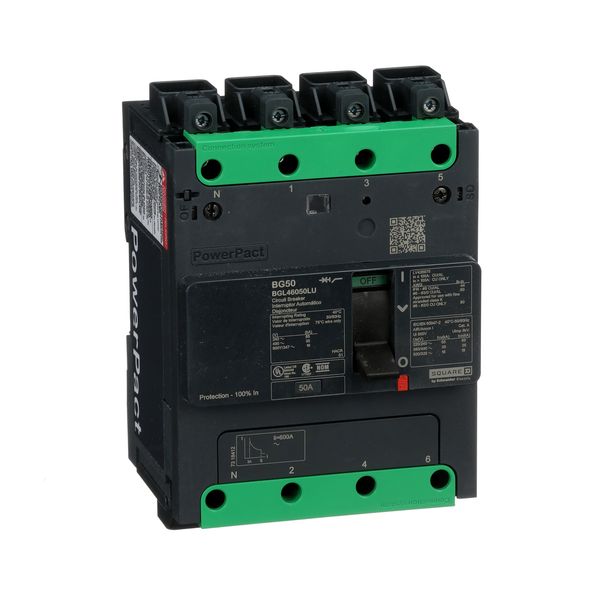 MCCB 18KA 600Y/347V UL 50A 4P EVERLINK image 1