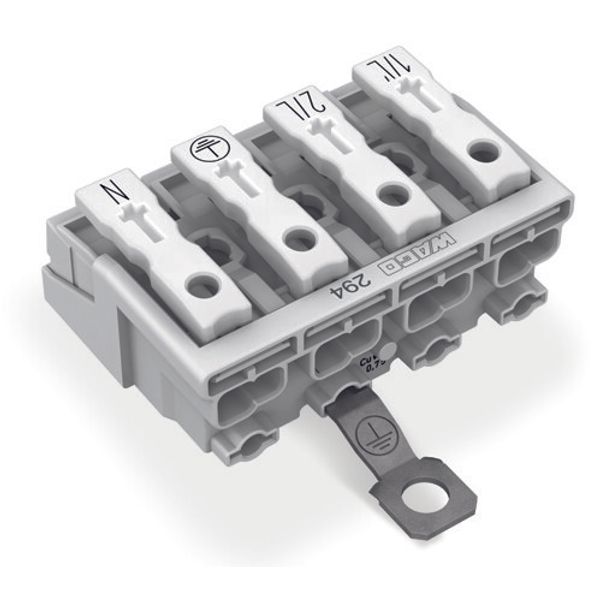Lighting connector push-button, external with screw-type ground contac image 2