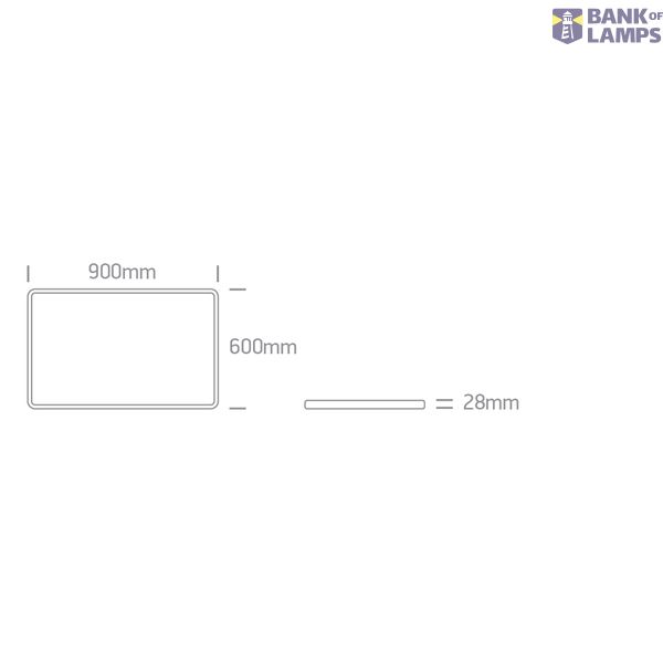 BLACK PLAFO RECTANGULAR 60W CCTV UGR19 230V image 2