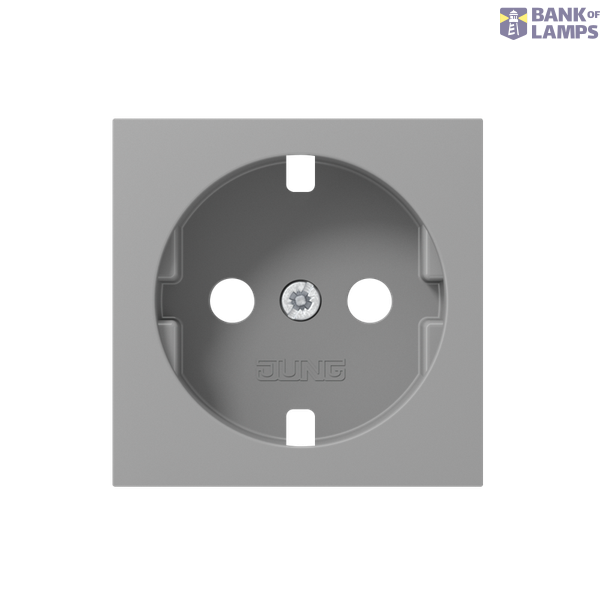 Cover for SCHUKO® sockets, Duroplast, 50 x 50 mm, grey image 1