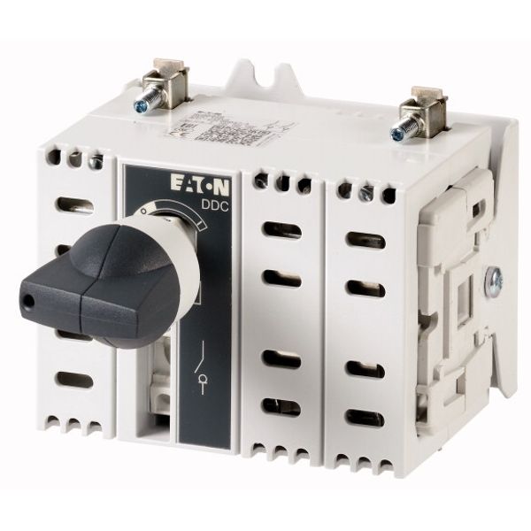 DDC-100/2 DC switch disconnector, 100 A, 2 pole, 2 N/O, 2 N/C, with grey knob, service distribution board mounting image 1