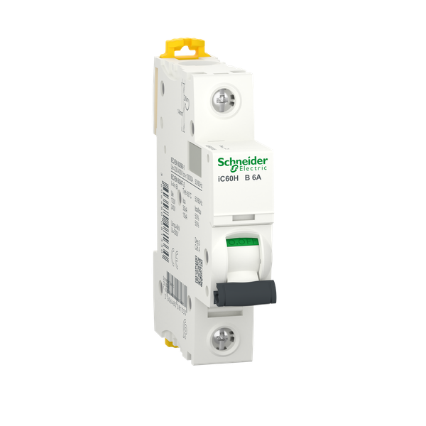 Miniature circuit-breaker, Acti9 iC60H, 1P, 6 A, B curve, 10000 A (IEC 60898-1), 15 kA (IEC 60947-2) image 4