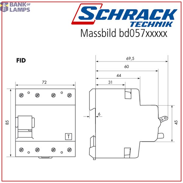 Residual current circuit breaker 80A, 4-pole, 100mA, type B image 2