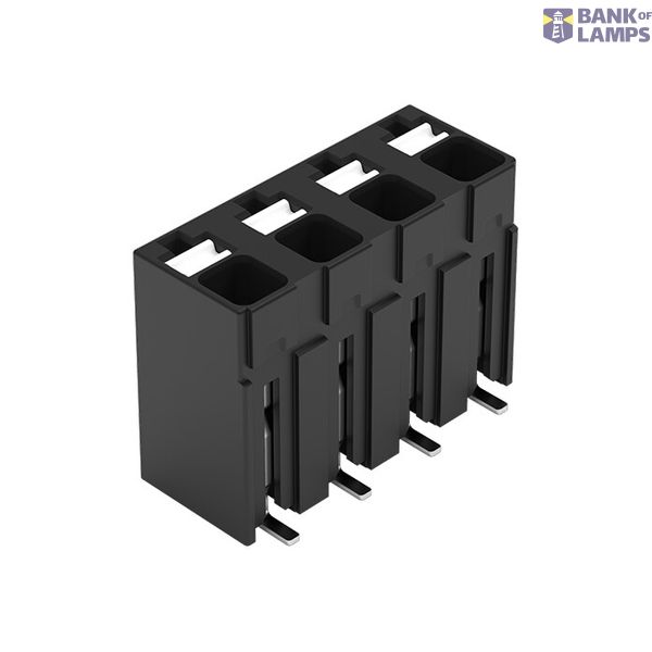 SMD PCB terminal block push-button 1.5 mm² black image 1