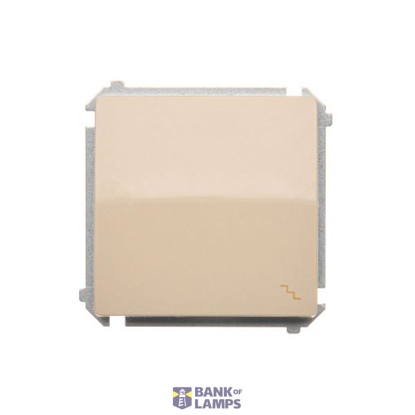 Two-way switch, (module), 16AX, Screw, beige image 1