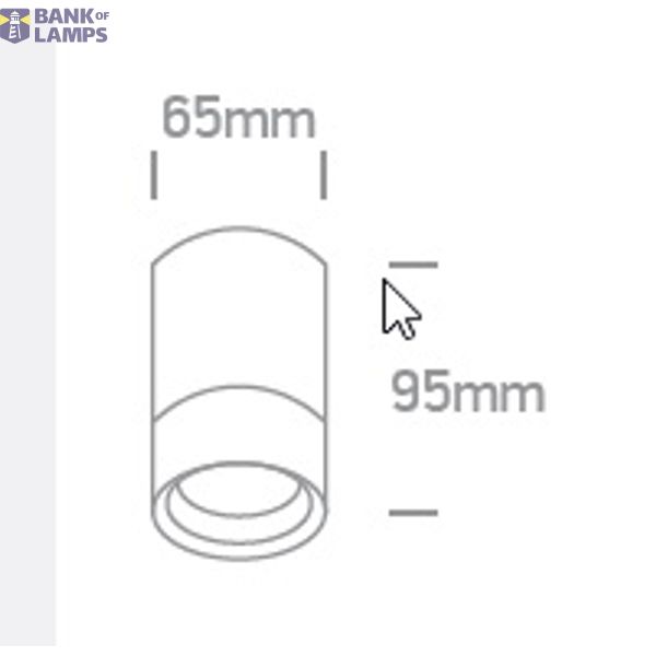 RUST BROWN CYLINDER GU10 10W IP54 image 2