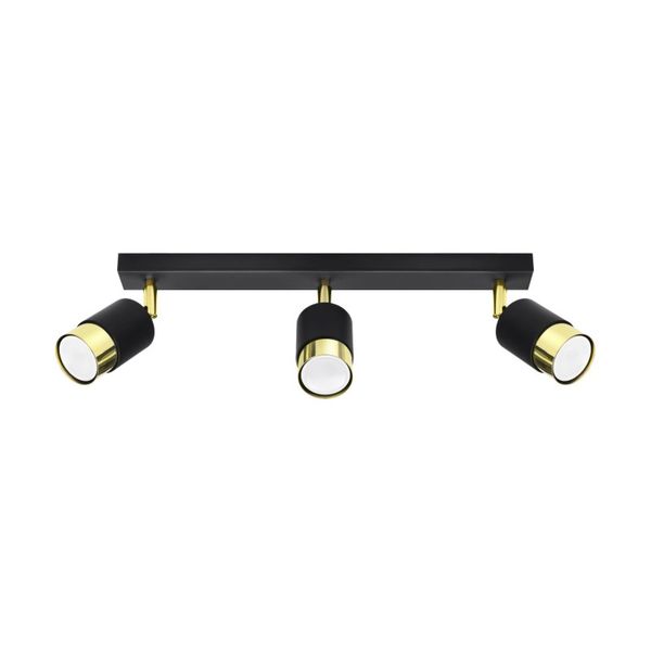 CEILING LAMP NERO 3 BLACK/GOLD GU10 3X40W IP20 image 1