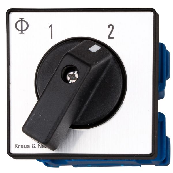 Changeover switch front mounting w. central mounting 20A 1P image 1