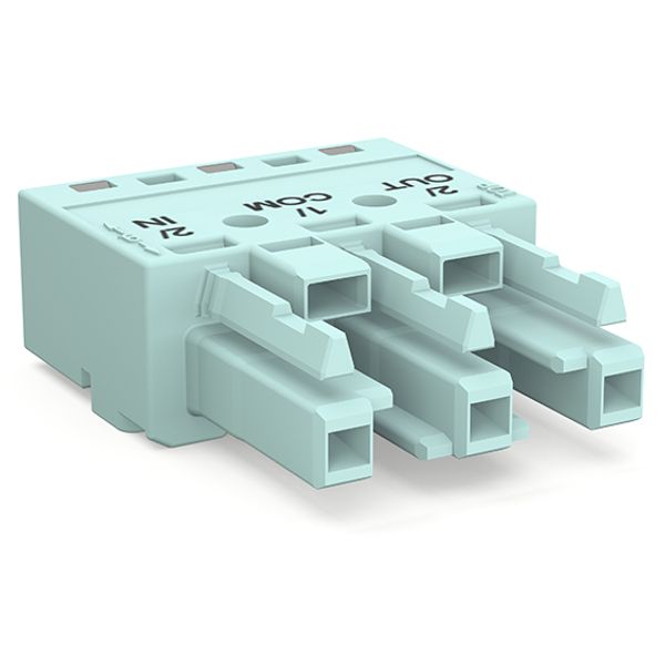 Socket 3-pole Cod. B light turquoise image 3