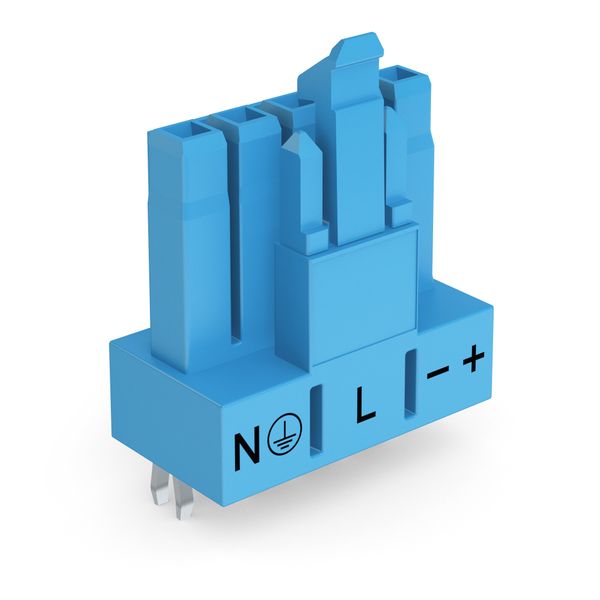 Socket for PCBs straight 5-pole blue image 1
