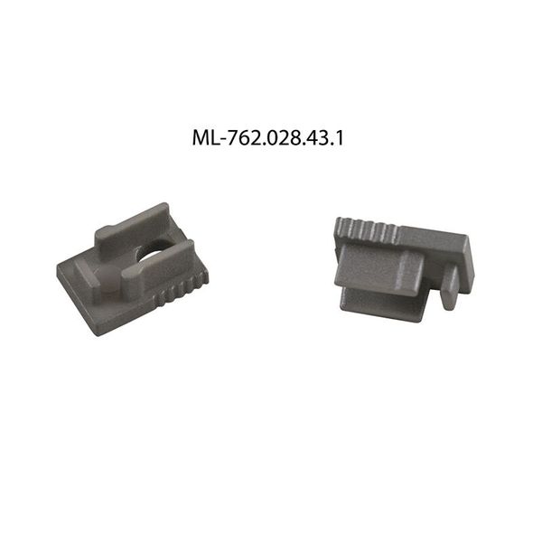 End cap with hole for PV, gray color, 1pc image 1