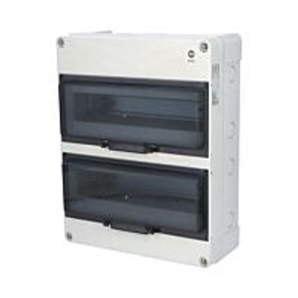 FLATBOX 5926, 26TE, 340x270x119.5mm, transparent plastic door, IP65 image 1