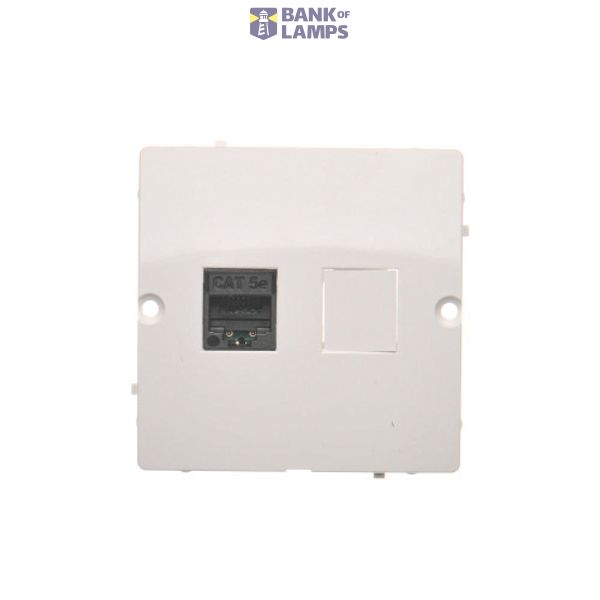 Single IT socket RJ45, category 5e, (module), white image 1