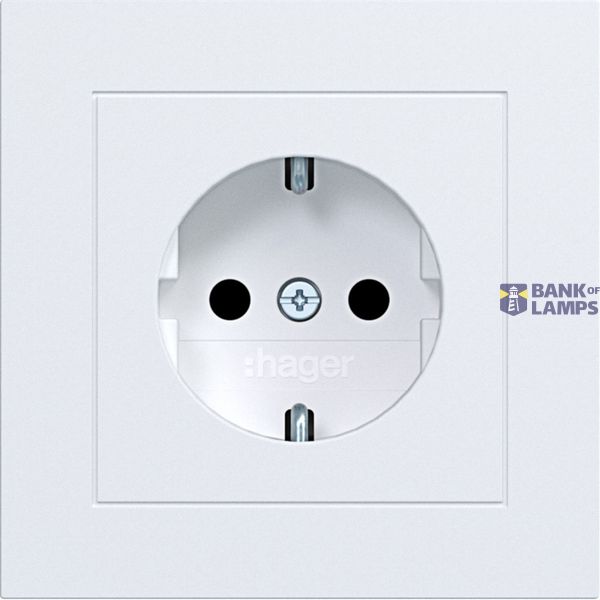 SCHUKO wall socket with cover, Safety Plus, plug-in class A.1 with size image 1
