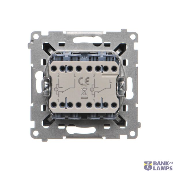 Intermediate switch with LED illumination without pictogram, (module), Simon 24, IP20/IP44, 10AX, champagne matt image 2