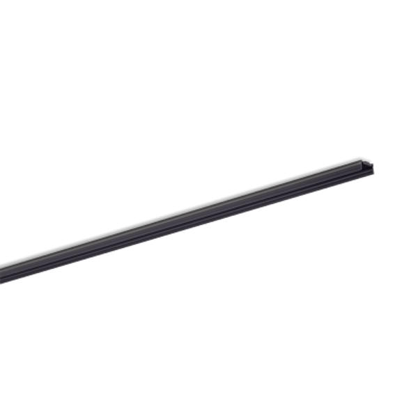 Surface-mount aluminium profile for 1 LED strip, flat U-profile SMALL, black, length 2m image 3