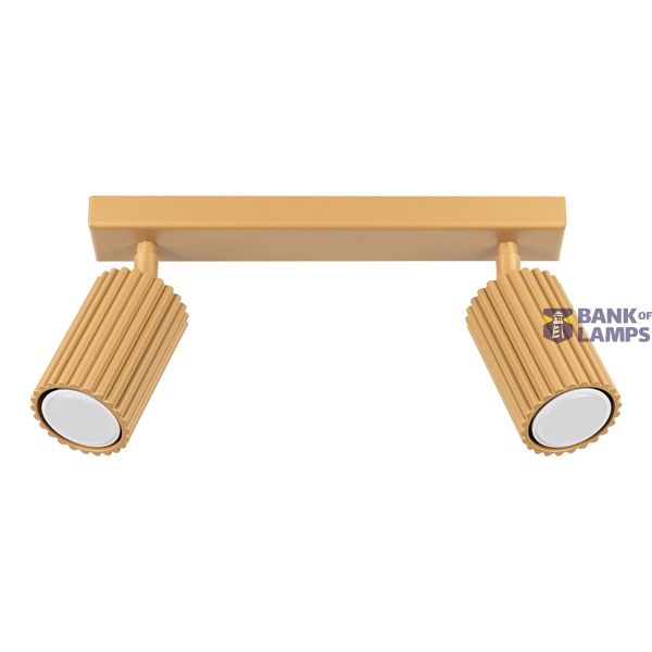 STYLISH GOLDEN SPOTLIGHTS ON A CEILING STRIP FROM THE KARBON FAMILY FOR THE HALLWAY image 3