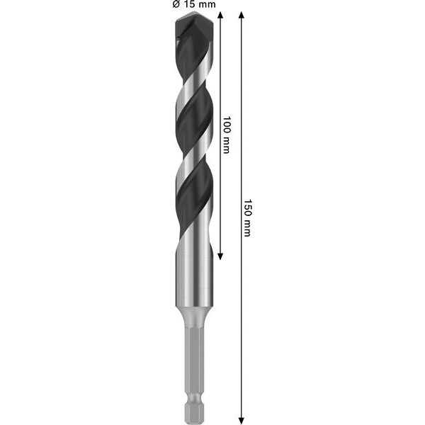 PRO HEX-5 Drill Bit 15x100x150mm image 1