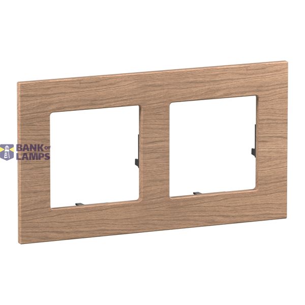 2 GANG PLATE LIGHT OAK image 2
