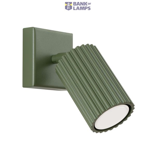 WALL LAMP WITH MOVABLE SPOTLIGHT, CARBON FAMILY OLIVE GREEN GU10 image 3