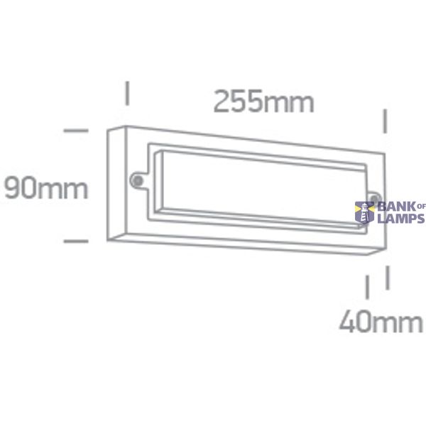 WHITE WALL LIGHT 6W WW DARK LIGHT IP65 230V image 2