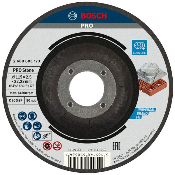 Standard for Stone cutting disc with depressed centre C 30 S BF, 115 mm, 22,23 mm, 2,5 mm image 2