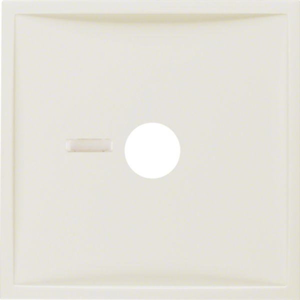 Central piece for pneumatic button with lens, Berker S.1, cream, gloss image 1