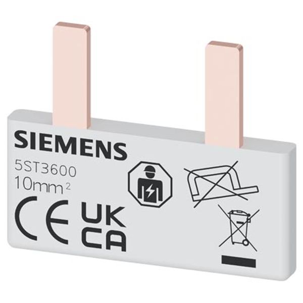 Pin busbar 1-phase 10mm² twin-connection image 1
